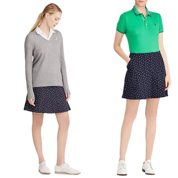 Ralph Lauren Golf Stretch Skort In Monterey Deco Print Size S - Picture 1 of 10